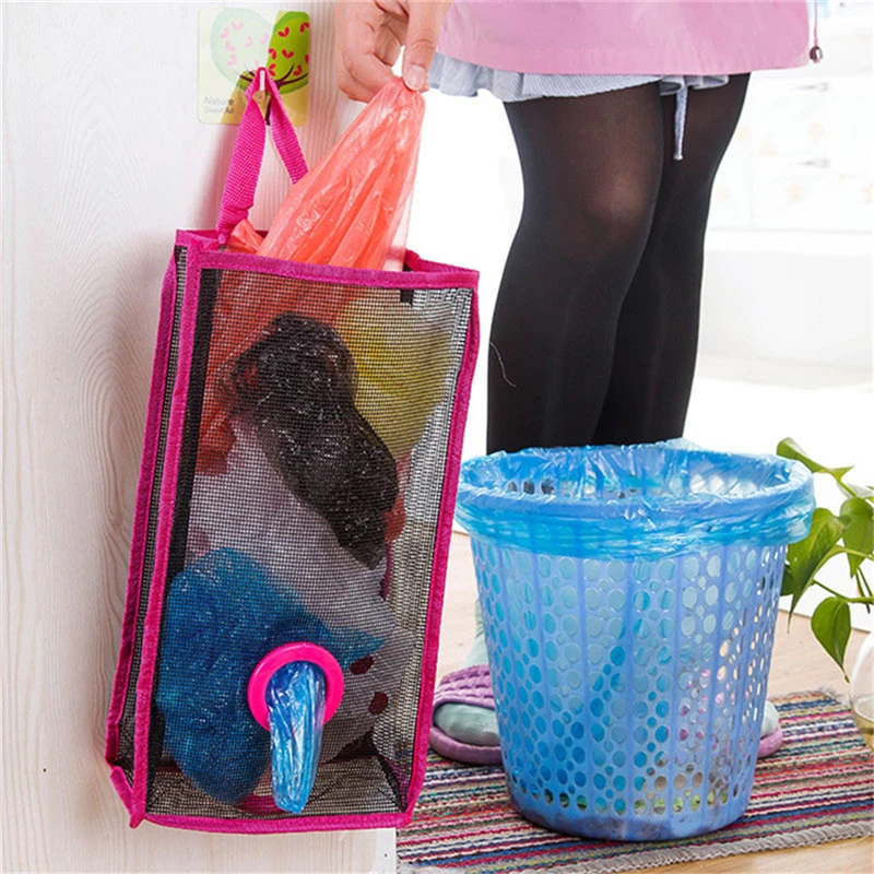 

Hanging Kitchen Garbage Bag Storage Packing Shopping Bag Retro Fashion