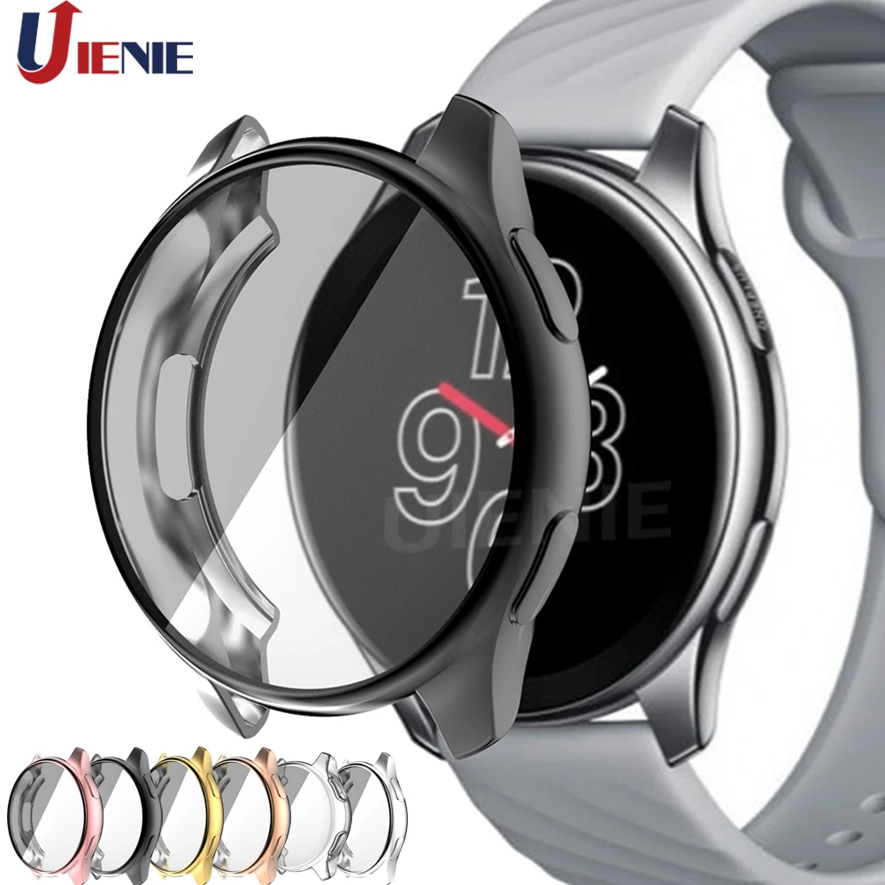Screen Protector Case Frame for Oneplus Watch TPU Plating All-Around Cover One Plus Protection Cases Shell Accessories