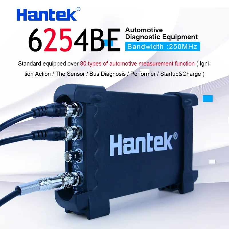 Osciloscópio Hantek-digital 6254be Largura de Banda 250mhz Osciloscópio Automotivo Detector de Carro Canais 1gsa s Usb pc