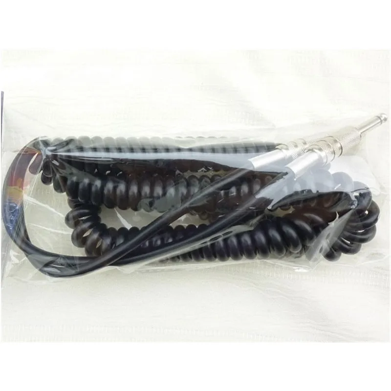 1 Stück schwarzes, dehnbares, skalierbares 5M E-Gitarren-Verstärker-Audiokabel, Gitarrenpedalkabel, Gitarrenzubehörteile – Detail 4
