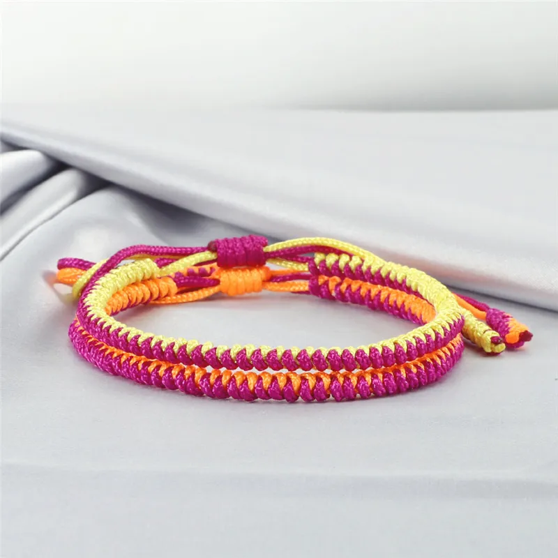 Hand Woven Rope Bracelets Sets Men Women Handmade Braided Lucky Knots Red String Bracelets Friendship Couple Charm Jewelry Gifts