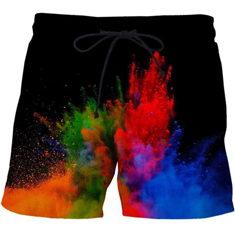 2022 New Men's Dust splash tie dyeing series Beach Shorts Pant Men Clothing 3D Pattern Boardshorts Men/Women Basketball Pants