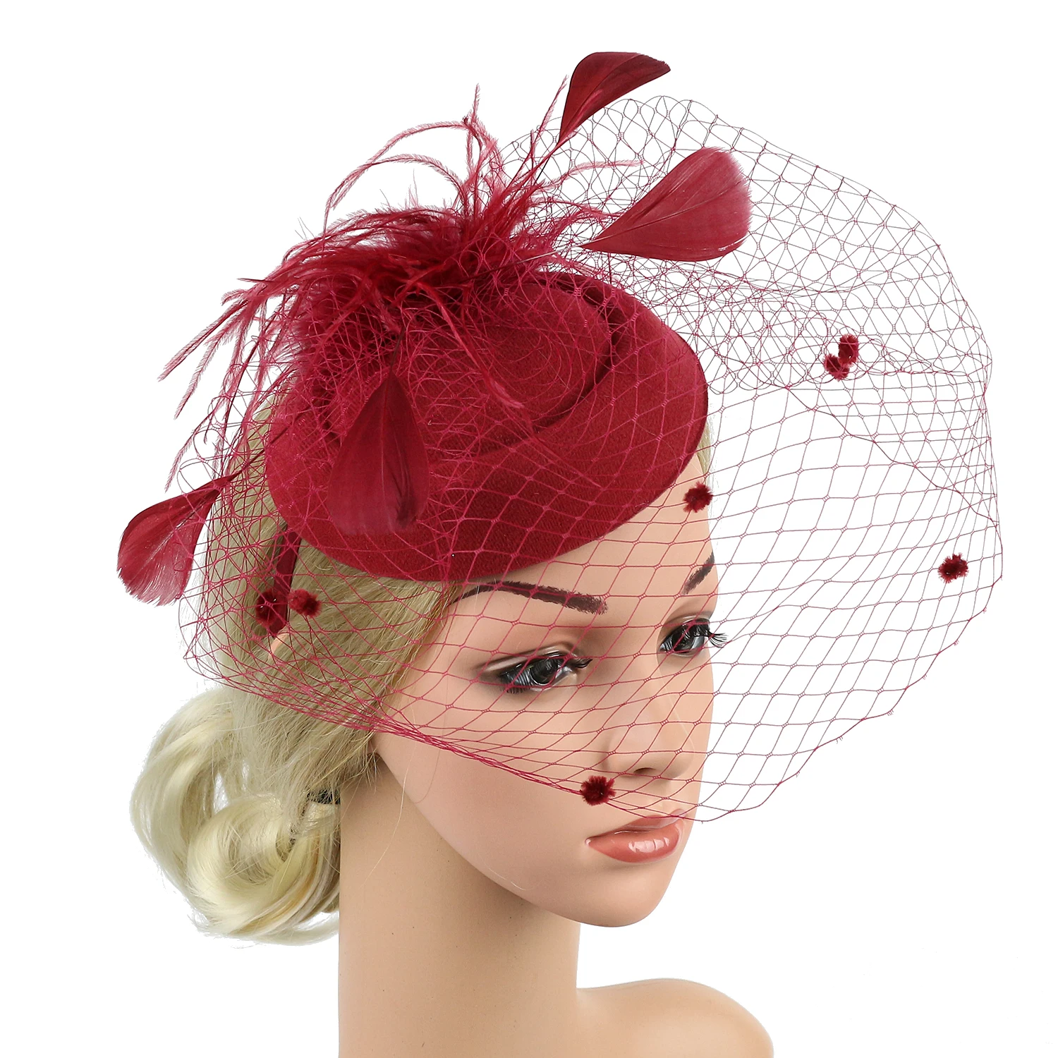 Womens Sinamay Fascinator Cocktail Party Hat Headwear Wedding Church Kentucky Derby Dress Headwear