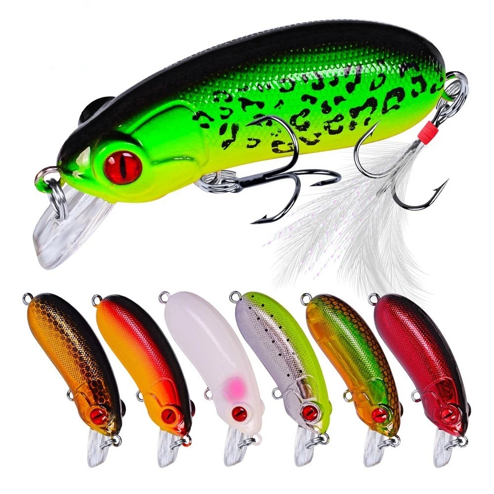 1 sztuk połowów Minnow pływać przynęta na ryby sztuczne twarde Bait10g/62mm 3D Crankbait oczy pływające Wobbler Jig Top sprzęt wędkarski wody