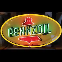 Custom Pennzoil Glass Neon Light Sign Beer Bar
