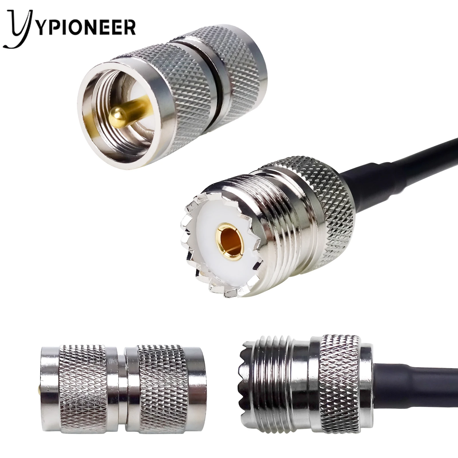 YPioneer C20051 UHF maschio a maschio PL-259 PL259 connettore 2 pezzi RF coassiale adattatore coassiale per CB Ham Radio Antenna SWR Meter