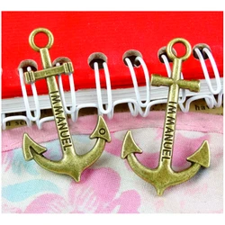 30 Pieces /lot 37.6*21MM Anchor Charm Antique Bronze Pendants Jewelry for Bracelets Diy Jewelry Making