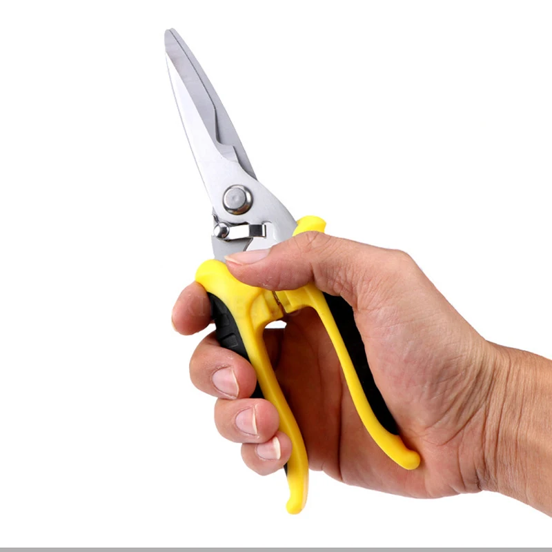 New Electrical Scissors Aviation Scissors Toothed Clipper Wire Stripper Snips For Cutting Metal Sheets