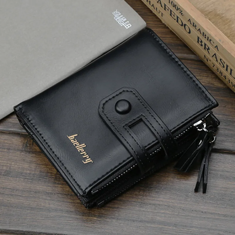 2024 New Wallet Double Zipper Card Holder Short Wallet Coin Purse Retro Brand High Quality Wallets