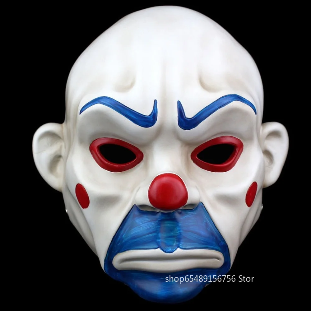 

High-grade Resin Joker Bank Robber Mask Clown Mask Knight Mask Prop Masquerade Party Resin Masks On Sale Christmas carnival Gift