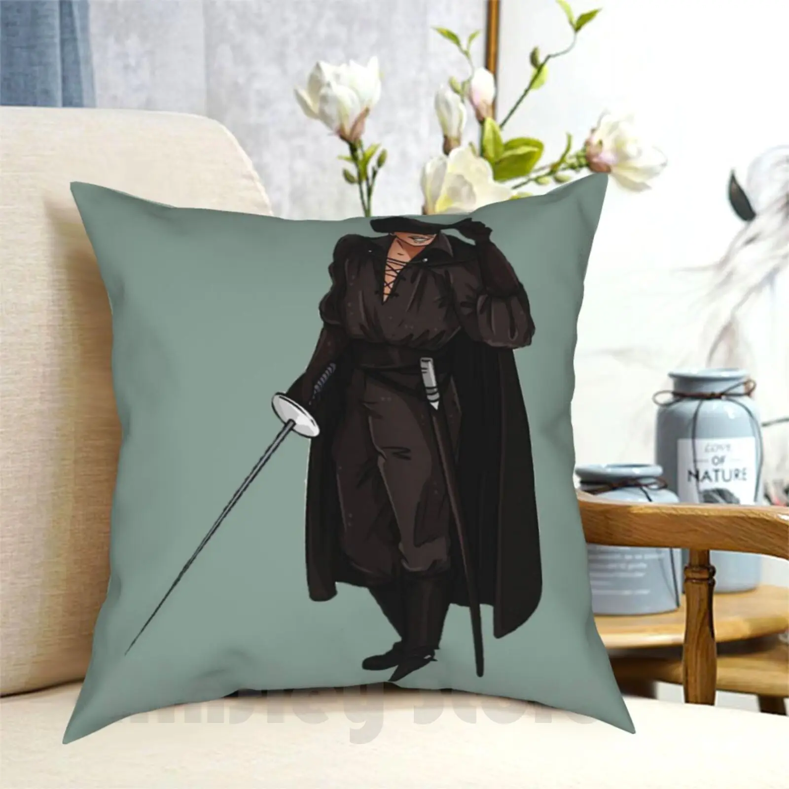 The Legend Zorro Pillow Case Printed Home Soft DIY Pillow cover Zorro Horse Masked Hat Sword Spanish El Zorro Fighter Folk