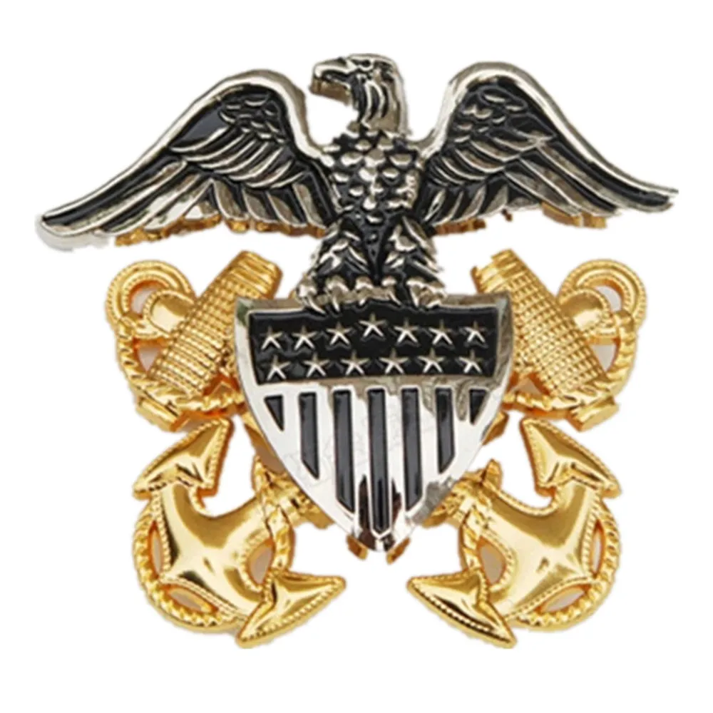 American Golden Eagle Hat Badge For U.S.  Officer Navy Cap