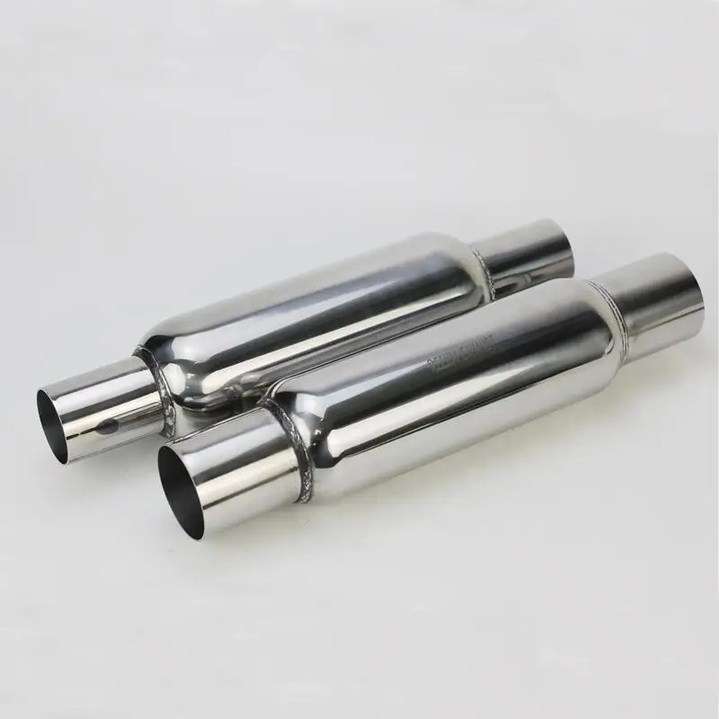 2\'\' 2.5\'\' Inlet 16\'\' Length Car Glasspack Muffler Bullet Perry Exhaust Resonator Center Exhaust