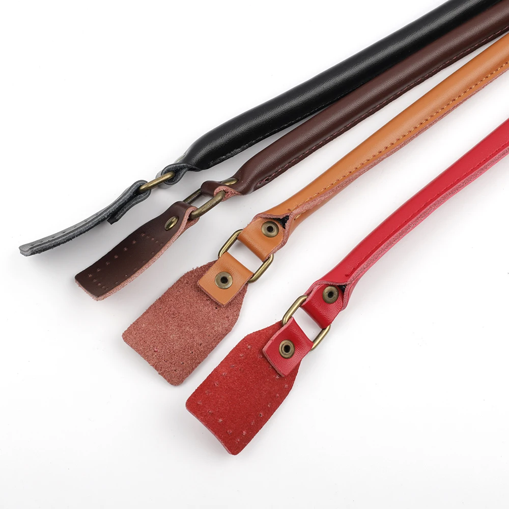 2Pcs 40cm 50cm 60cm Genuine Leather Handle Bag DIY Fasteners Pens Replacement Bag Handles Band Belt Handmade Bag Accessories