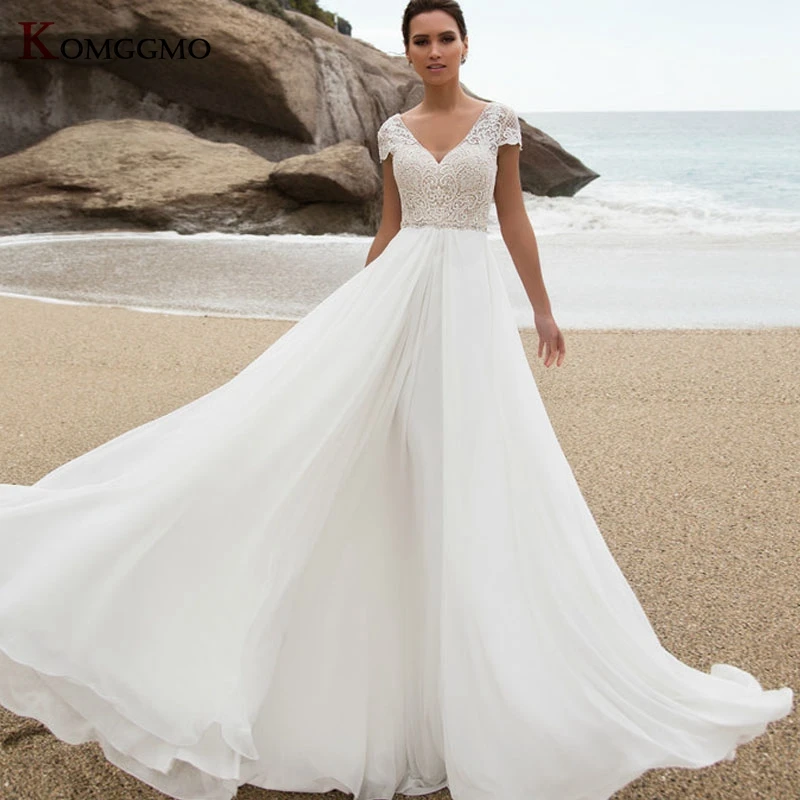 

Custom Made V-Neck Embroidery Appliques Tulle Bridal Ball Gown Elegant Lace Up Back Cap Sleeve Court Train Wedding Dress 2023
