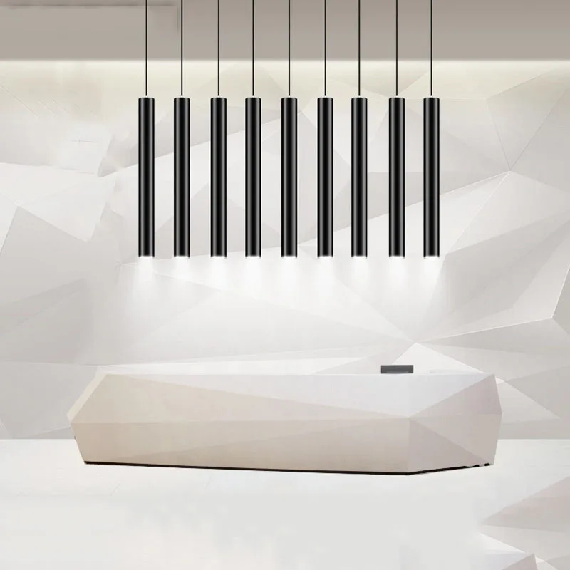 Modern Minimalist LED Ceiling Light Restaurant Spotlight Ceiling Hanging Line Lamp Bar Cylindrical  Led Ceiling Lamp