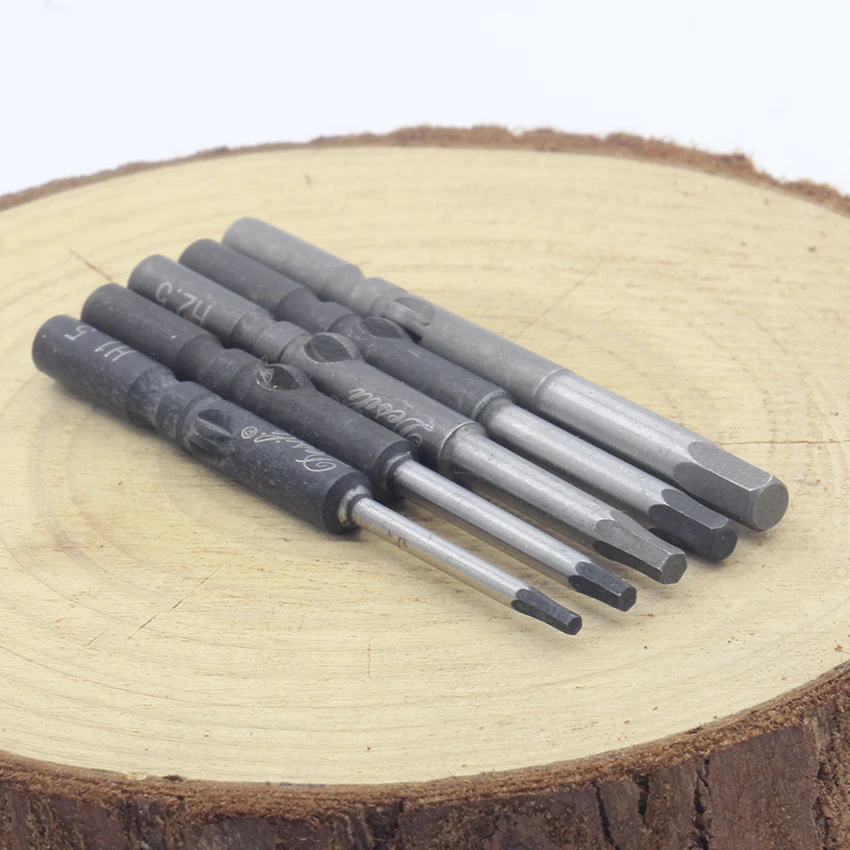 801 Strengthen Magnetic Hexagon Screwdriver Bit 5mm Round Shank Screwdrier Drive Power Drill Bit Set Tools 60mm Long