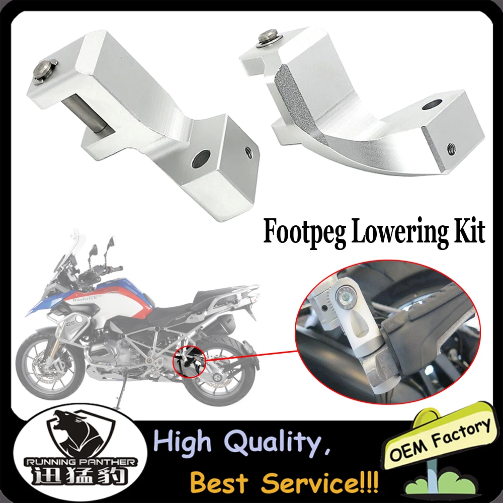 Foot peg Motorcycle Passenger Footpeg Lowering Kit For BMW R1200GS LC ADV 2013-2018 R1250GS ADV 2019 2020 S1000XR 2015-2019 2018