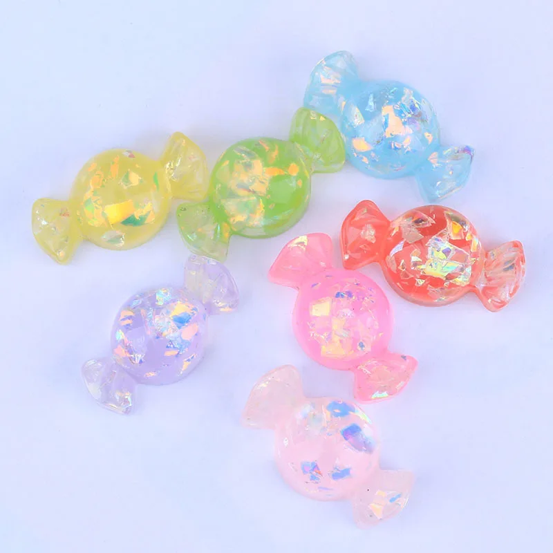 10-50Pc Transparency Resin Candy Glitter Scrapbook Materials DIY Kids Hair Accessories Earring Food Toys Phone Shell Patch Decor