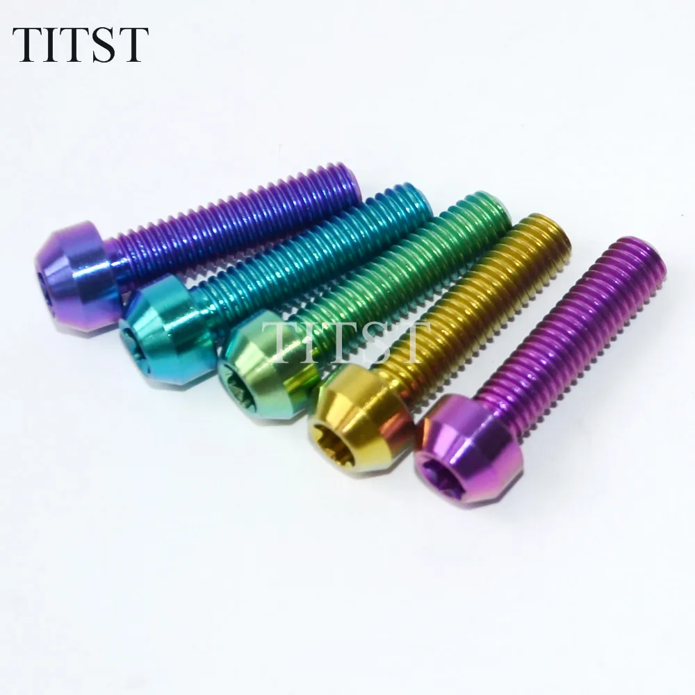 TITST Grade5 M8 Titanium Alloy round head  torx bolts for Motorcycle M8x20/25/30/35/40/45/50mm  ( one lot = 2pcs )