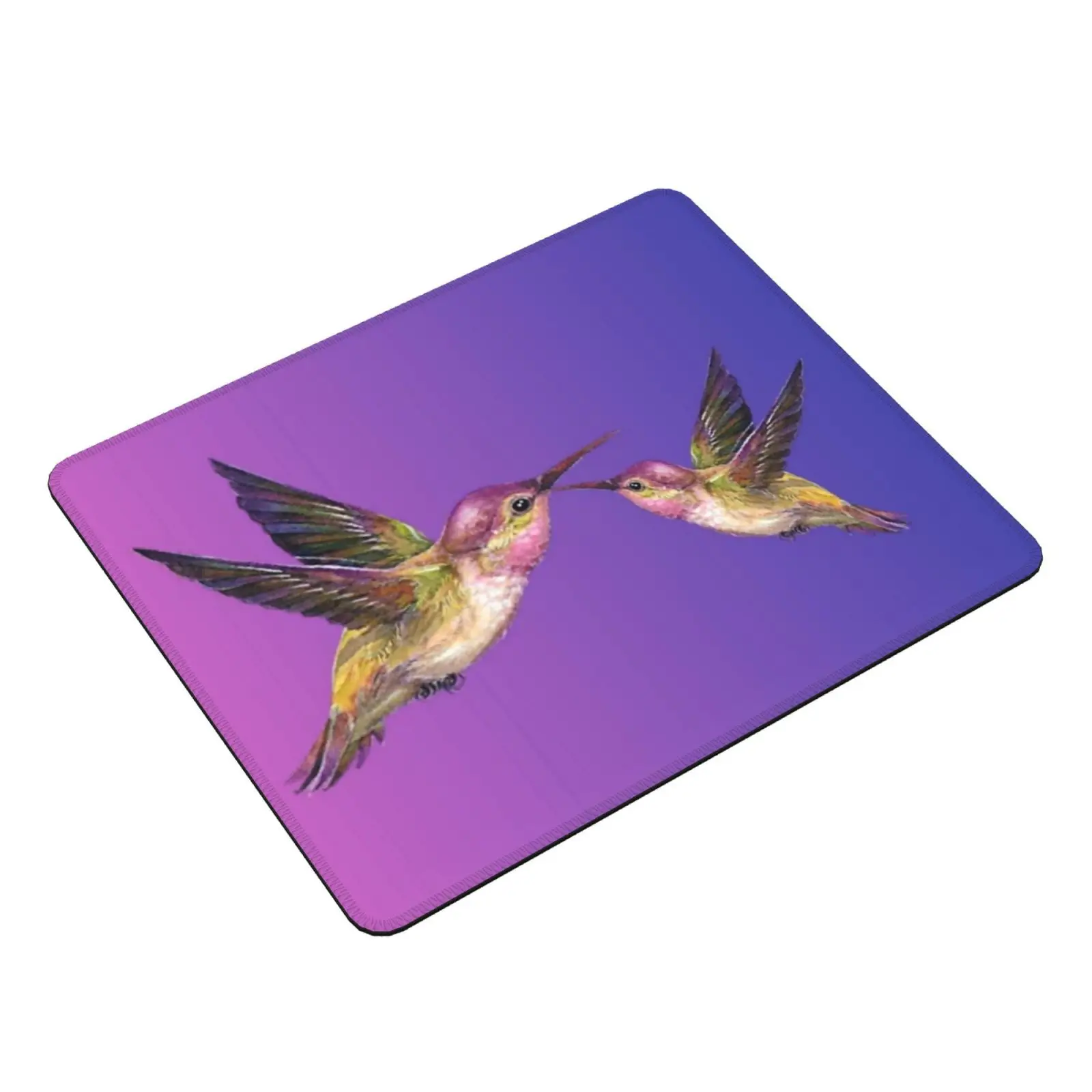 Purple Hummingbird Duo Mouse Pad DIY Print Hummingbird Bird Wildlife Nature Fly Garden Hummingbird Art