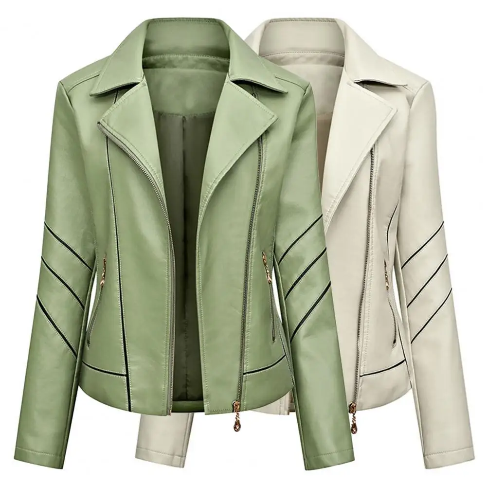 Stylish Women Jacket Cool Wear Resistant All Match Women Coat  Lady Coat    Biker Jacket