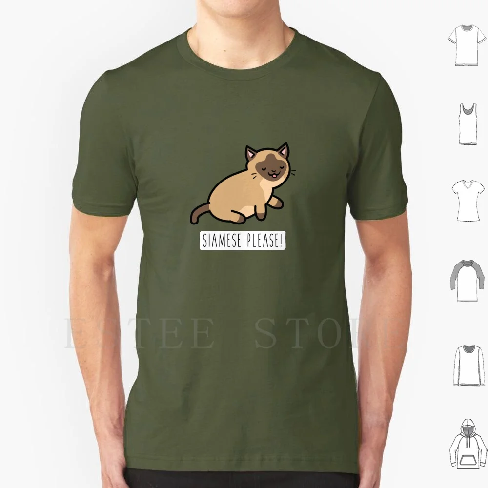 Siamese Please-Kawaii Siamese Cat T Shirt Men Cotton 6xl Kawaii Cats Cat Kitten Kittens Kitty Meow Kawaii Cat Feline Animals