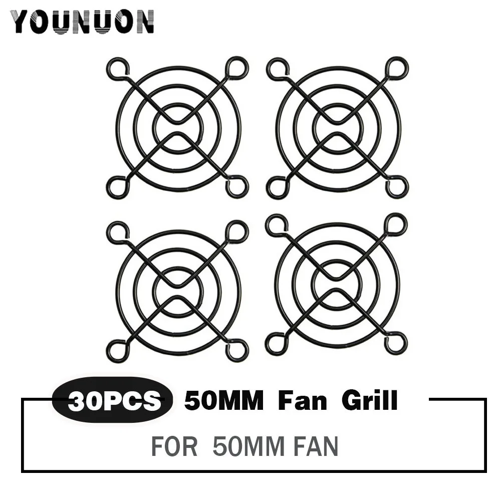 30 Pieces Metal Mesh Finger Guard Protective Net Fan Grill 50mm 5cm Fan Grills for Cooling Fan