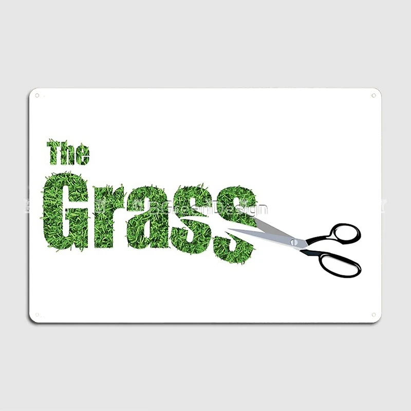 Cutting The Grass Metal Sign Club Party Garage Club Retro Wall Decor Tin Sign Poster