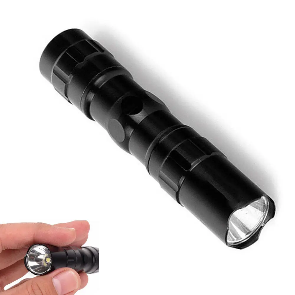 Mini wasserdichte LED-Taschenlampe weißes Licht tragbare LED-Taschenlampe schwarze Schale Not licht für Outdoor-Camping Wandern Angeln