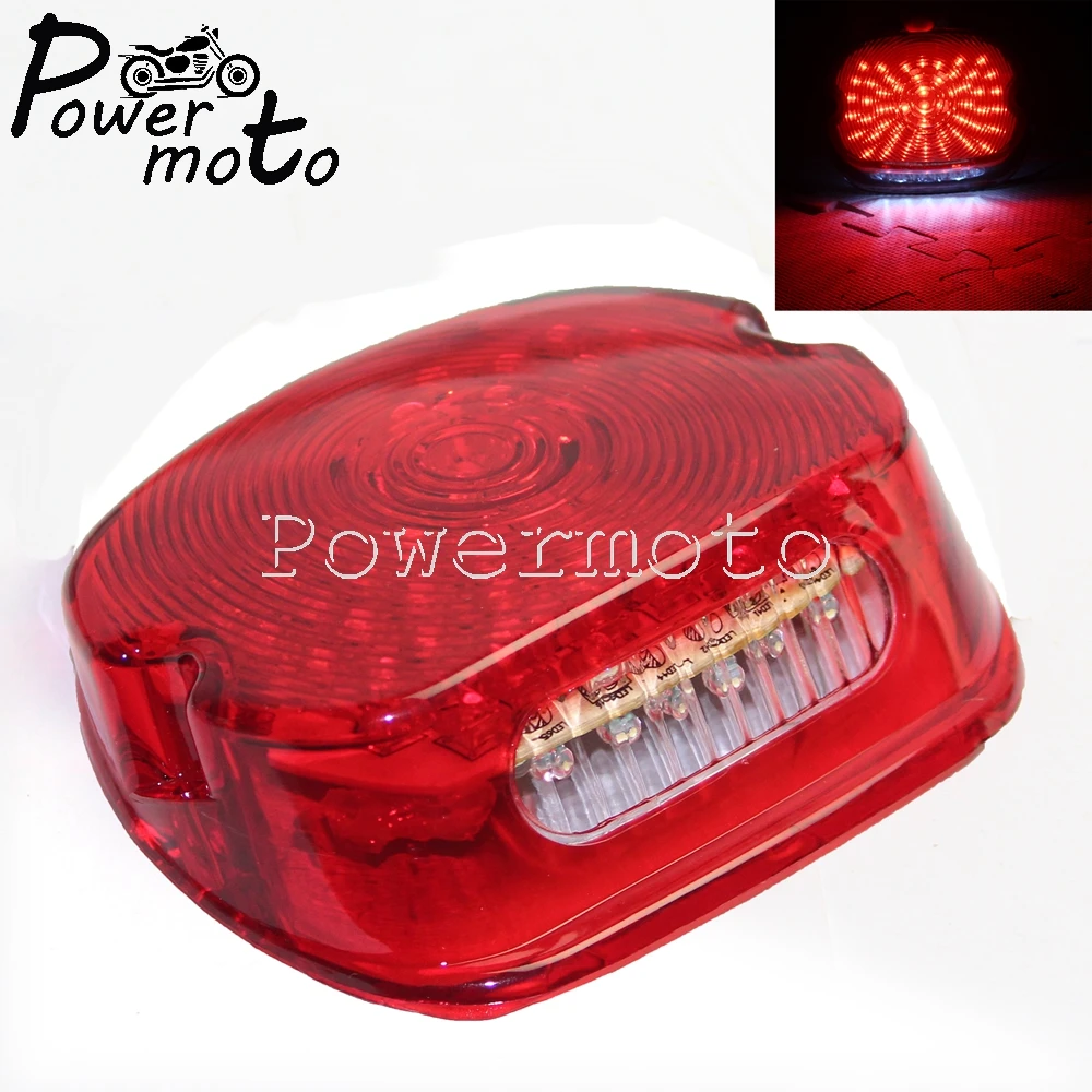 Motorcycle LED Tail Brake Running Stop License Plate Light Taillight for Harley Sportster Softail Fat Bob Street Glide Road King