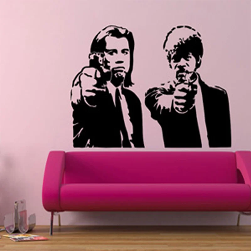 Banksy Pulp Fiction Wall Sticker Living Room Home Decor Bedroom Decoration Modern Decal