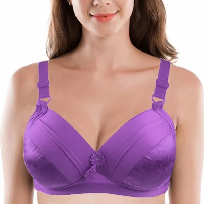 Thin cotton Padded Solid Push Up Bras For Women B C D Cup Deep V Size 34-44 Floral Lace Ajusted-Straps Bralette Tops Bh BH C05