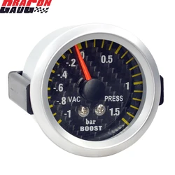 드래곤 52mm 자동차 기계식 부스트 게이지, 진공 터빈 프레스 포인터 계량기 유닛-1 ~ 1.5 바
