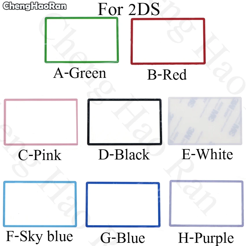 ChengHaoRan-cubierta superior de plástico para LCD 2ds, repuesto de lentes de pantalla LCD, parte de repuesto