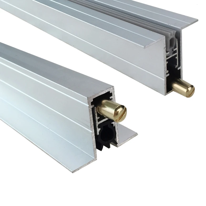 Concealed automatic door bottom sealing strip Type T Aluminum alloy soundproof and dustproof bar