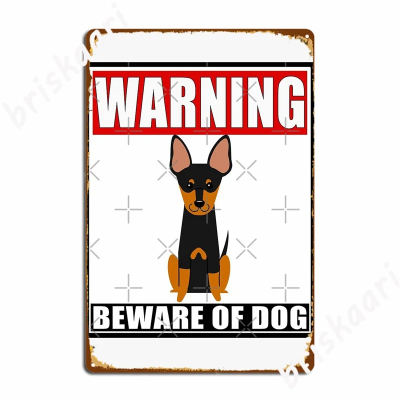 Warning Russian Toy Terrier Beware Of Dog Metal Signs Club Printing Cave pub Garage Decoration Tin sign Posters