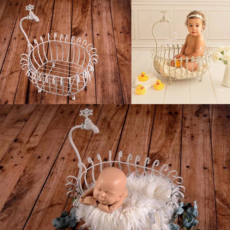 Newborn Photography Props Creative Props Iron Bathtub Props Baby Photo  Baby Studio Accessori Prop Set for Posing Newborn Shoot