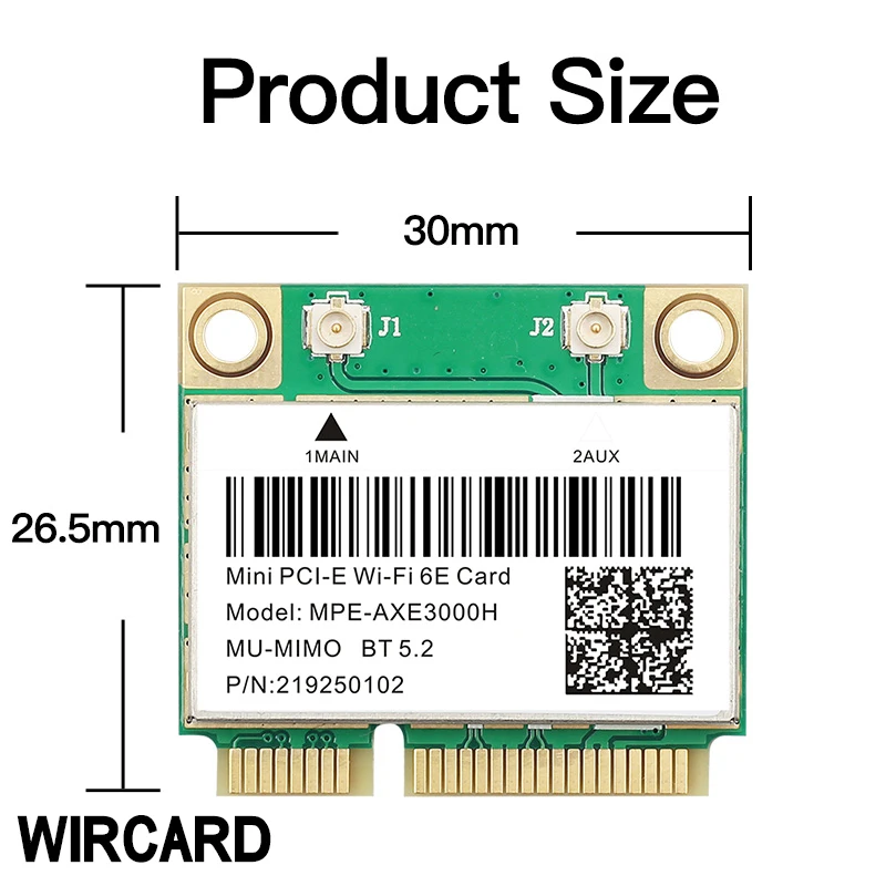 AXE3000H 5374 Мбит/с Wifi 6E для AX210 Mini PCIE Wifi карта для BT5.2 802.11AX 2,4G/5G/6 ГГц Wlan сетевая карта адаптер для Windows 10