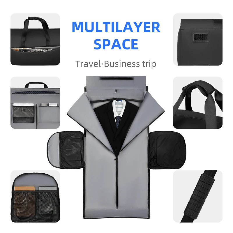 Mark Ryden Multifunction Suit Storage Travel Bag Large Capacity Men Waterproof Duffle Bag for Trip Hand Bags with Shoe Pouch