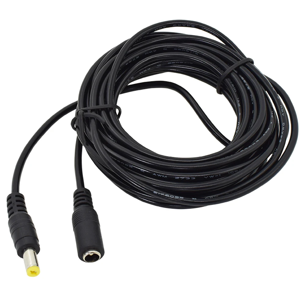 Cable de extensión de alimentación CC, 1m, 3m, 5M, 10M, 12 V, enchufe Jack a 5,5mm x 2,1mm, enchufe macho para cámara CCTV, Cable de extensión de 12 voltios