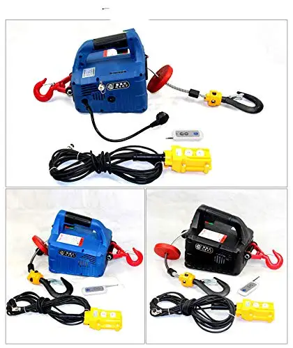 300KG Electric Hoist Portable Electric Hand Winch Traction Block Electric Steel Wire Rope Lifting Hoist Towing Rope 220V/110V