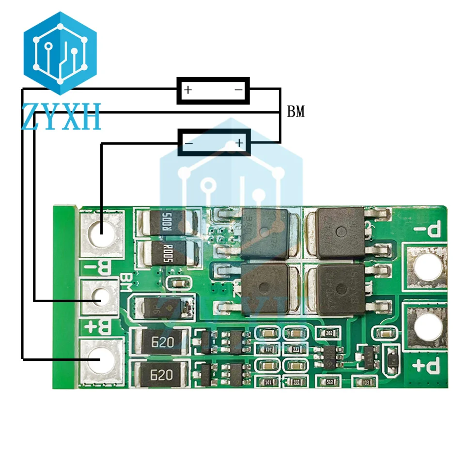 Placa de carga de batería BMS 2S 10A 6,4 V 7,4 V 8,4 V LiFePO4/litio 18650 con ecualizador de equilibrio, protección contra cortocircuitos y