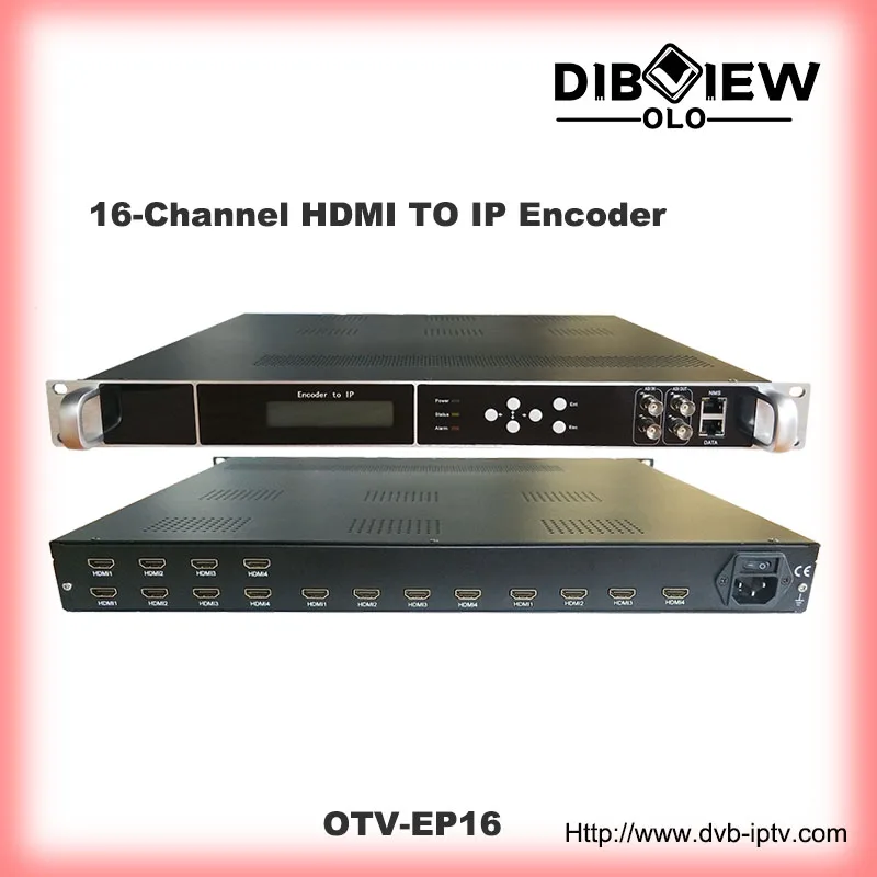 

OTV-EP16 H.264 16-Ch HDMI-compatible input HD Encoder With ASI and IP output Multicast Encoder for DVB Broadcasting System