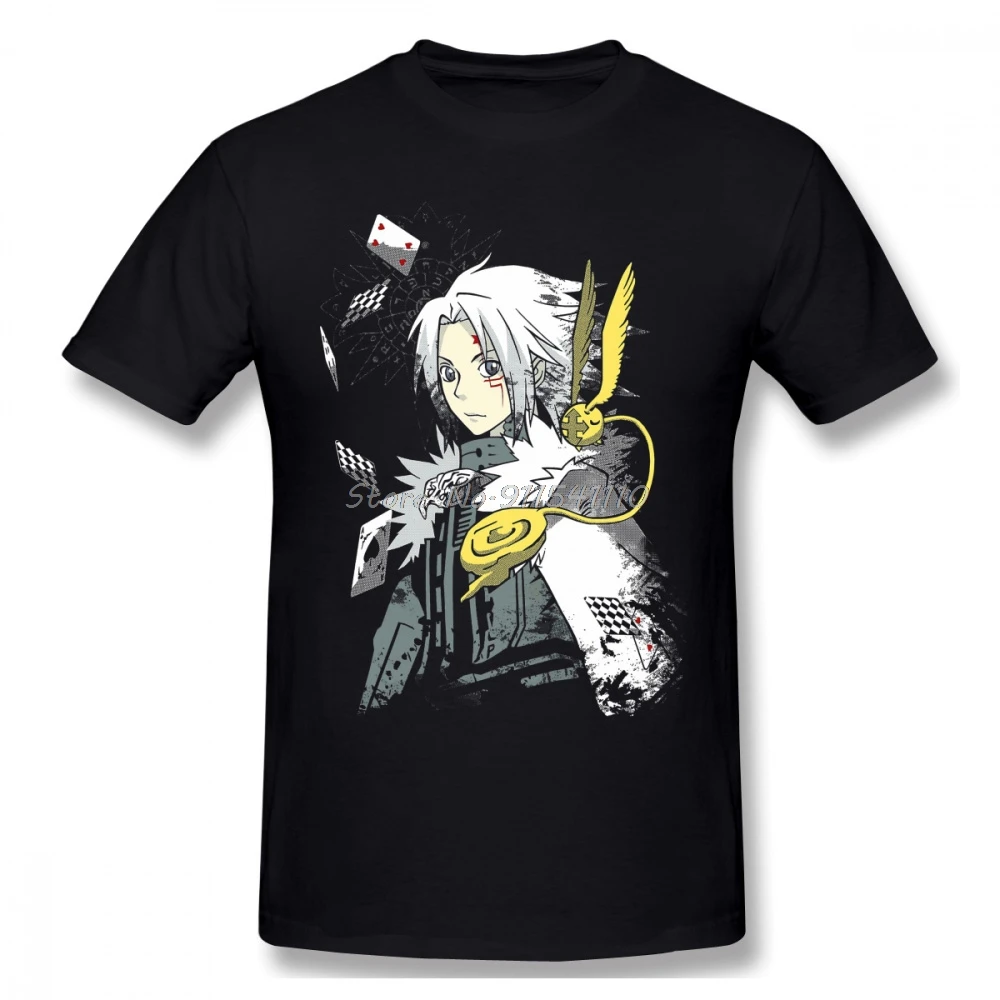 Walker Exorcist Print Cotton T-Shirt D Gray Man Allen Walker Anime Series For Men Fashion Streetwear