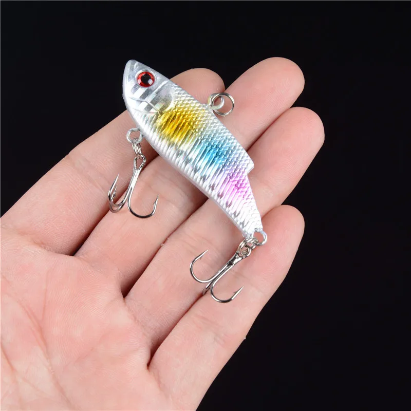 DHYJSFDC 1PCS 5.7cm/10g Artificial Japanese VIB Fishing Lure Lead Inside Hard Bait Diving Swivel Bait Winter Sea Fishing Tackle