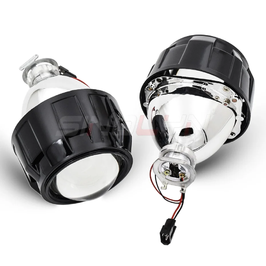 Sinolyn 2.5 Inch 8.0 Bi Xenon Lenses For H7 H4 9005 9006 Headlight 2 PcsMini Projector H1 Car Lights Motorcycle Car Accessories