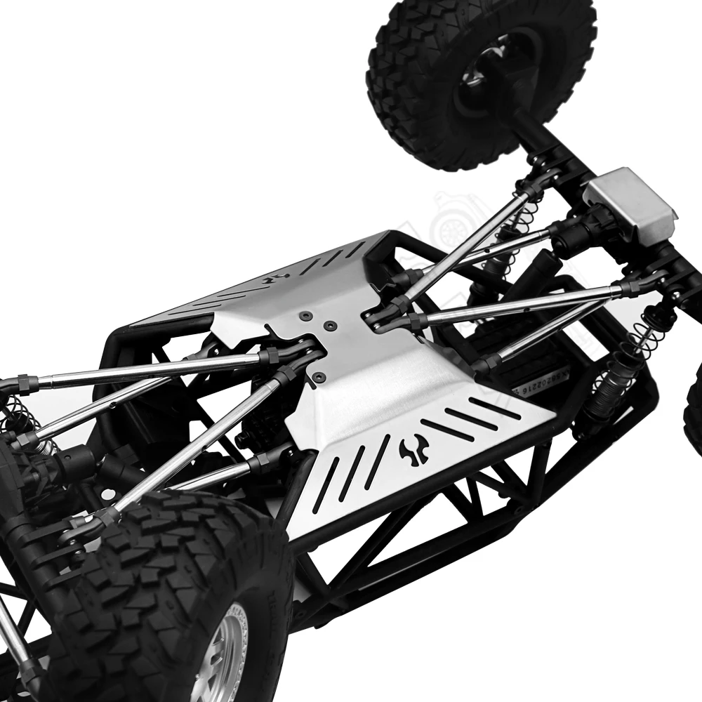 Chassis Stainless Steel Skid Plate Armor Front Rear Axle Differential Protector for 1/10 RC Crawler Axial Capra 1.9 UTB AXI03004