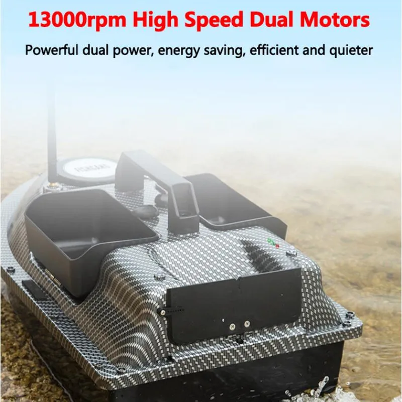 Professional 3 Hopper Fixed Speed Cruise Sonar Fish Finder RC Nest Boat 500M 2kg Load Waterproof Radio Controlled Bait Boat Toy