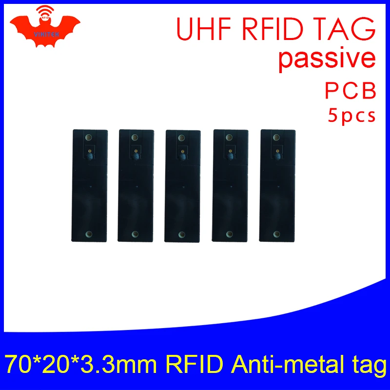 

UHF RFID metal tag 915mhz 868mhz impinj NXP EPC 5pcs free shipping 70*20*3.3mm long-range rectangle PCB smart passive RFID tags